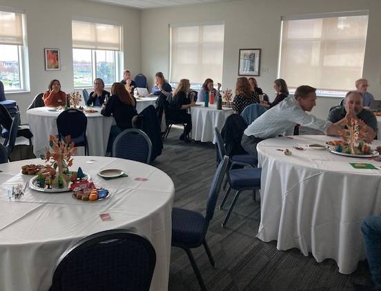 Colleagues at the first World cafe on the roots of Belonging